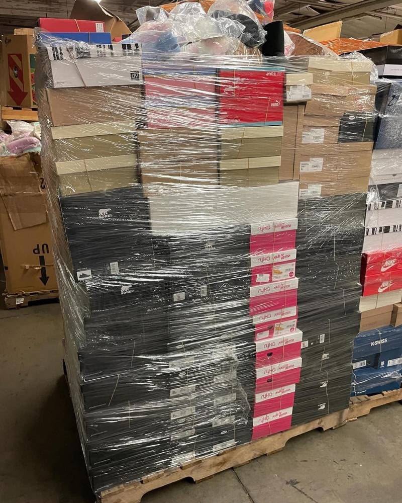 Mixed Sneakers Shoes Liquidation Pallets