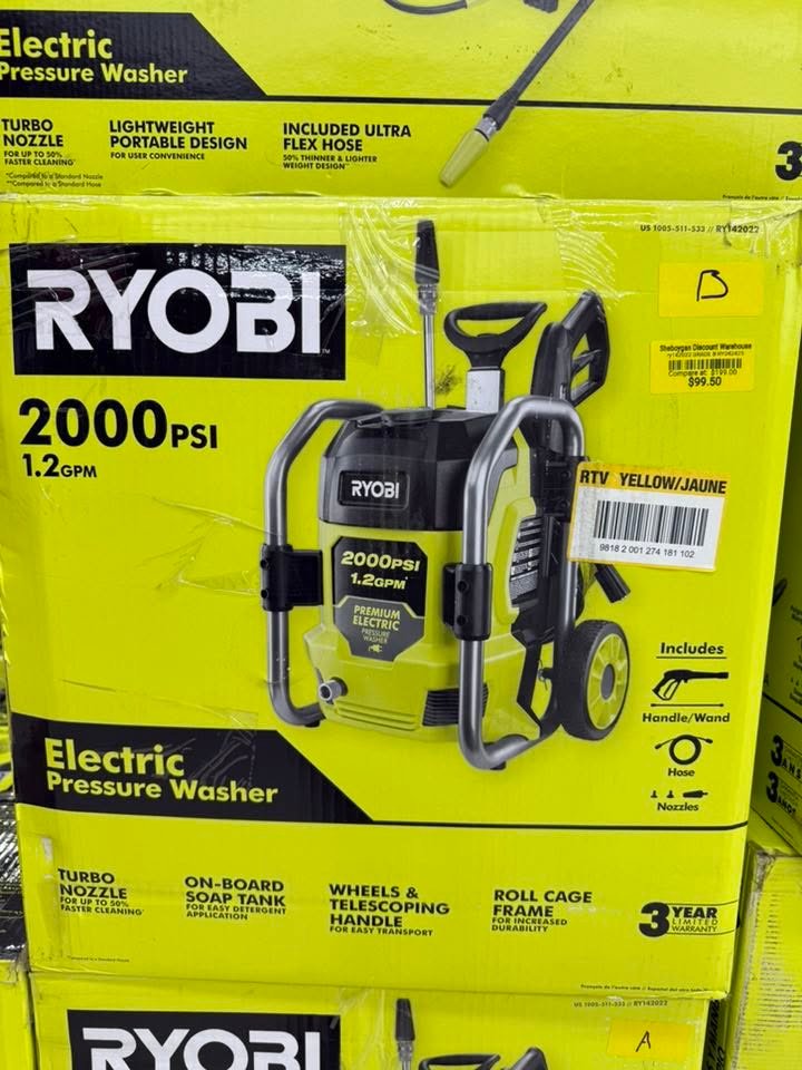 RYOBI pressure washer liquidation pallets - Image 2